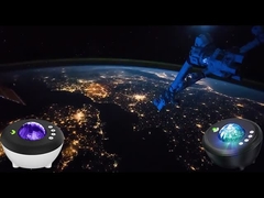 Projector de galáxia estrelado LED com reprodução de música Bluetooth para distância de projeção de 3-5m