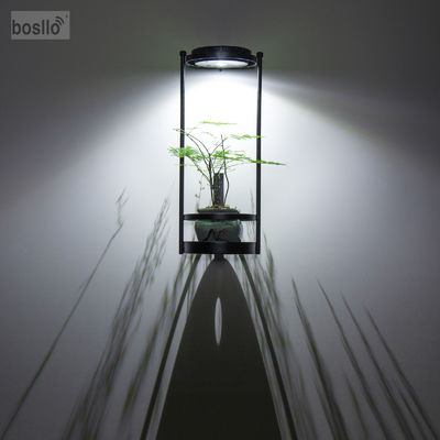 Decoração de parede exterior feita fácil com lâmpadas solares de parede pretas Tempo de trabalho 8-10 horas