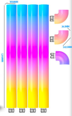 Bom preço. Lâmpada de parede CE RGB DIY RGBIC Strip Splicing Light 7pack com controle remoto APP-IR on-line