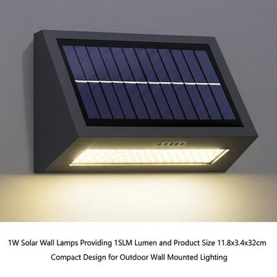Bom preço. 1W Solar Wall Lamps Providing 15LM Lumen and Product Size 11.8x3.4x32cm Compact Design for Outdoor Wall Mounted Lighting on-line