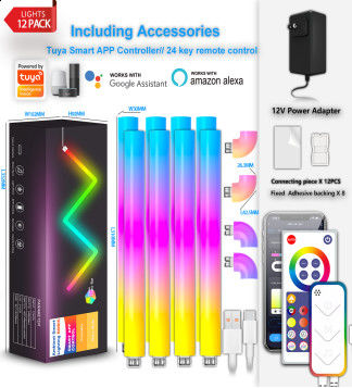 Good price Lâmpada de parede RGB de 24W Lâmpadas de parede LED RGB sem fio Certificado RoHS on-line