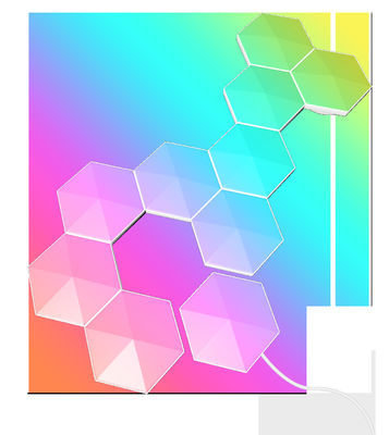 Good price 5V 10W Lâmpada de parede RGB Polygon Smart Light Panels com Bluetooth on-line