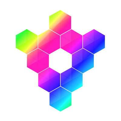 Bom preço. Lâmpada de parede BQB RGB Triângulo sem fio multicolor RGB Iluminação de parede on-line