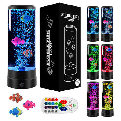 Good price RoHs Usb LED Lâmpada de Medusa 12 polegadas Lâmpada de Peixe de Bolha Cilíndrica 7 Cores on-line
