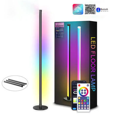 Good price Lâmpada de piso de mudança de cor preta Potência 10W Lâmpada de piso multicolorida on-line