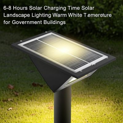 Bom preço. Tempo de carregamento solar de 6 a 8 horas Iluminação solar para paisagens Temperatura de cor branco quente para edifícios governamentais on-line