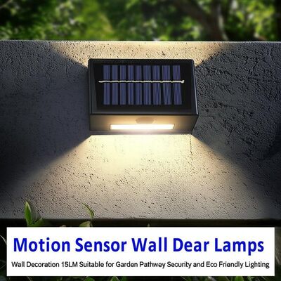 Bom preço. Sensor de movimento Lâmpadas de parede solares Decoração de parede exterior 15LM Adequado para segurança de caminhos de jardim e iluminação ecológica on-line